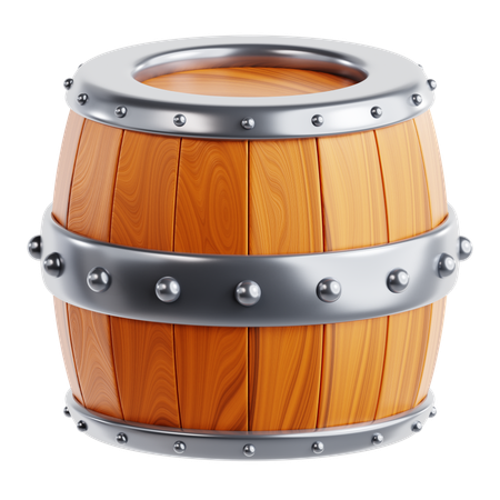 Tonneau de bois  3D Icon