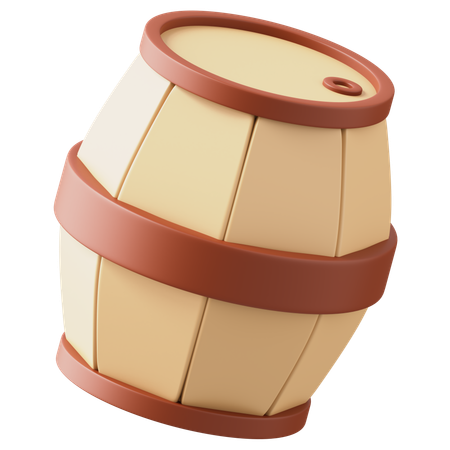 Tonneau de bois  3D Icon