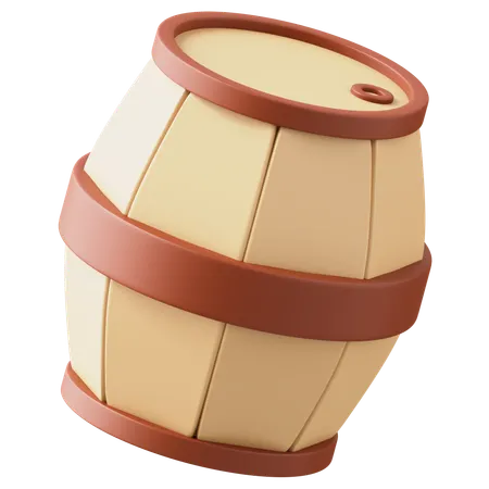Tonneau de bois  3D Icon