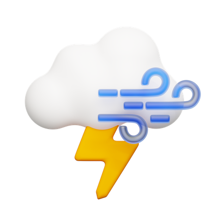 Tonnerre nuageux  3D Icon