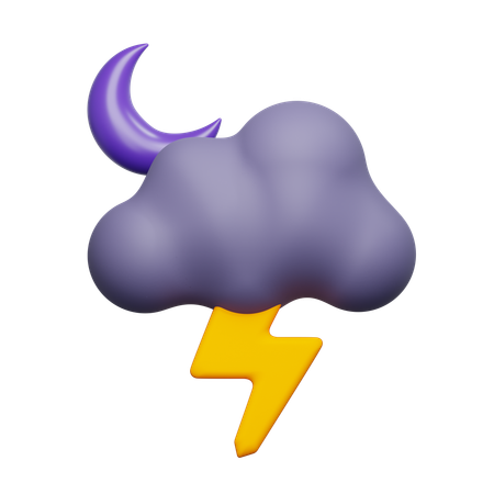 Tonnerre nuageux  3D Icon