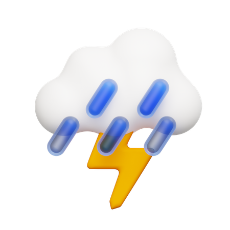 Tonnerre nuageux  3D Icon