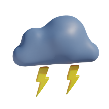 Pluie de tonnerre  3D Illustration