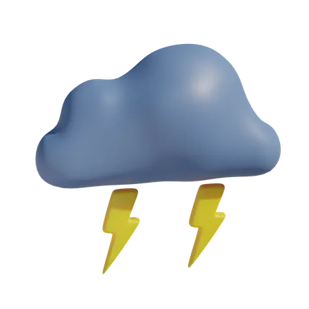 Pluie de tonnerre  3D Illustration