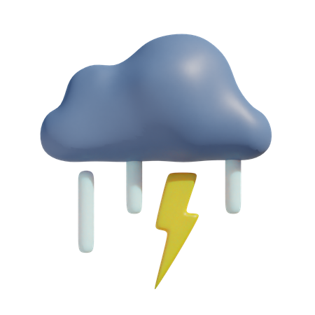 Pluie de tonnerre  3D Illustration