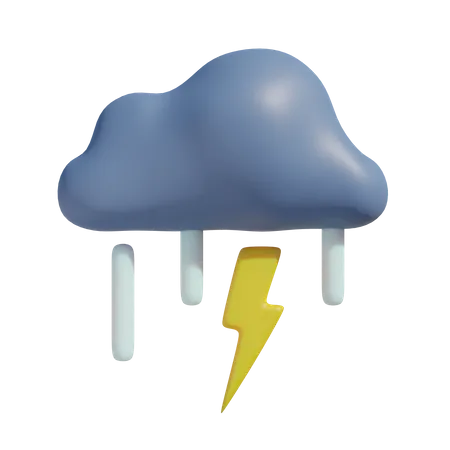 Pluie de tonnerre  3D Illustration