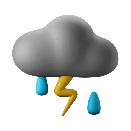 Pluie de tonnerre  3D Icon