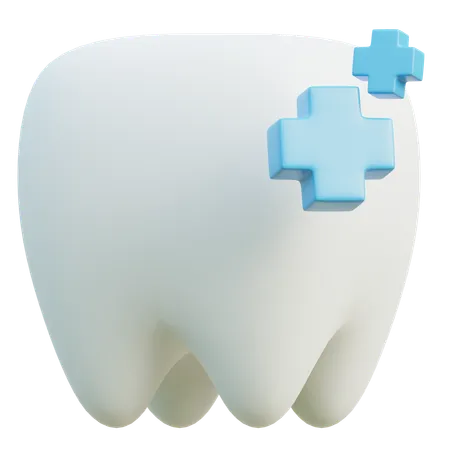 Healthy Dental Care With Medical Tooth Icon 3D Icon