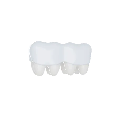 Mouth Guard Teeth With Transparent Formed Retainer 3 D Render Icon 3D Icon