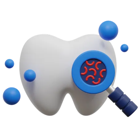 Tooth Bacteria 3 D Icon 3D Icon