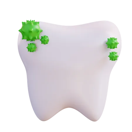 3 D Illustration Of Germs On Teeth 3D Icon