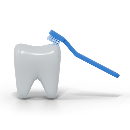 Tooth Cleaning  3D Illustration