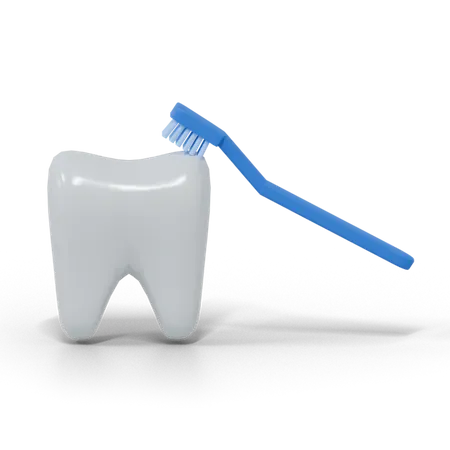 Tooth Cleaning 3D Illustration