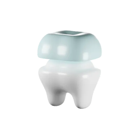 Tooth Crown Icon 3 D Render Isolated Images 3D Icon