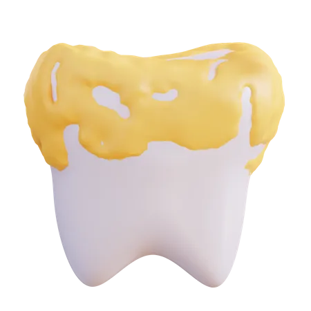 3 D Illustration Of Dirty Teeth 3D Icon