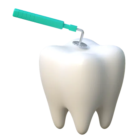 Tooth Cleaning Icon Dental Care 3 D Illustration 3D Icon