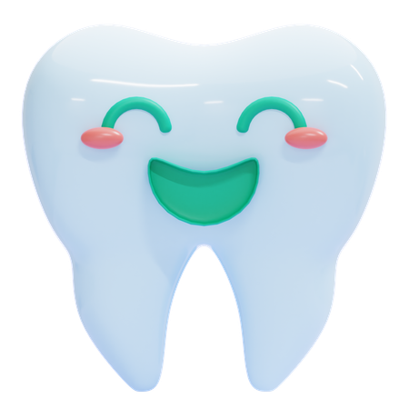 Tooth Emoji  3D Icon