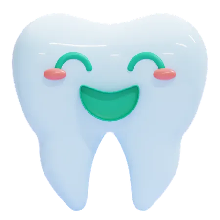 Tooth Emoji  3D Icon