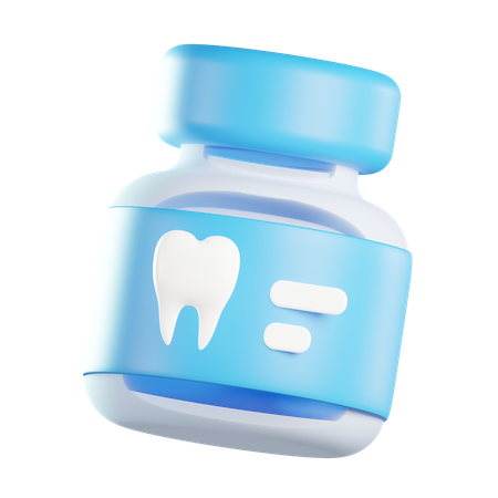 Tooth Medicine 3D Illustration