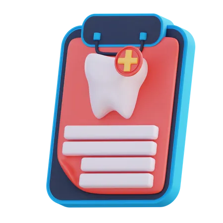 3 D Illustration Dental Data Portfolio 3D Icon