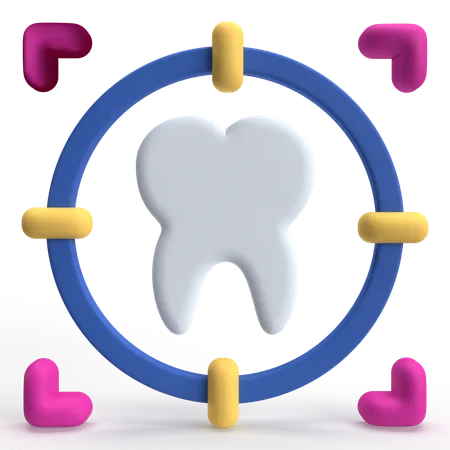 Tooth Target  3D Icon