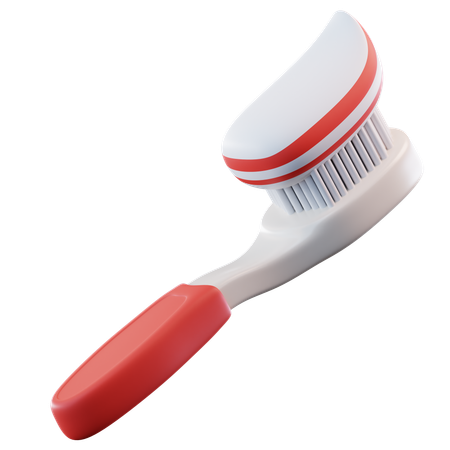 Toothpaste And Toothbrush  3D Icon