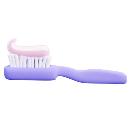 Toothpaste And Toothbrush  3D Icon