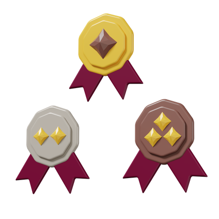 Top 3 Badges  3D Icon