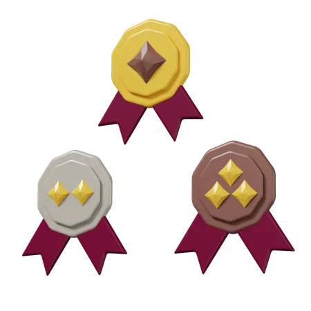 Top 3 Badges  3D Icon