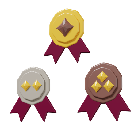 Las 3 mejores insignias  3D Icon