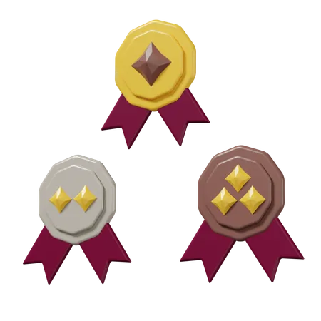 Las 3 mejores insignias  3D Icon