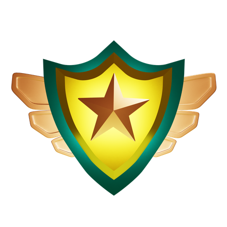 Top Achivment With Stars  3D Icon
