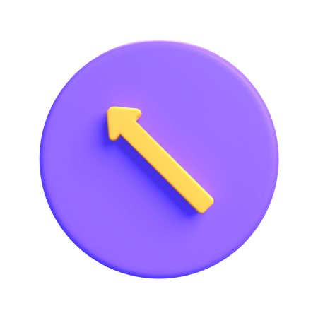 Top Left Arrow  3D Icon