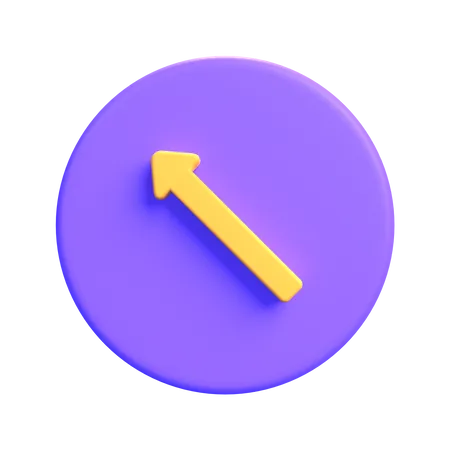 Top Left Arrow  3D Icon