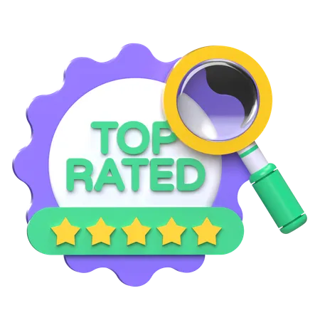 Top Rated Badge  3D Icon