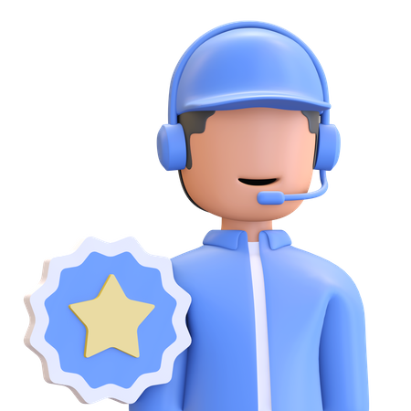 Top rated customer service  3D Icon