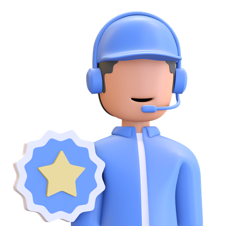 Top rated customer service 3D Illustration