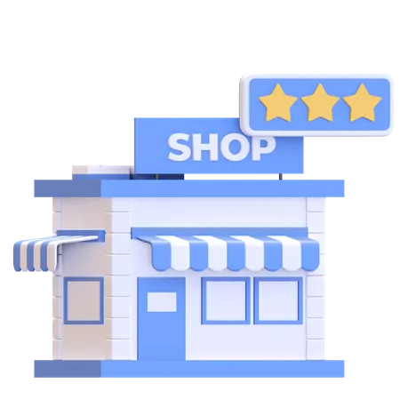Top Rated Store Icon 3 D Render Illustration 3D Illustration