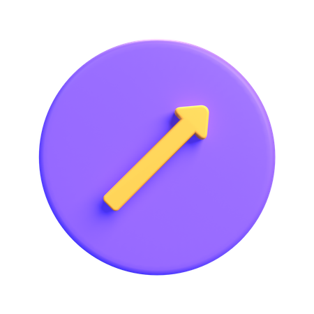 Top Right Arrow  3D Icon