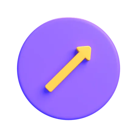 Top Right Arrow  3D Icon