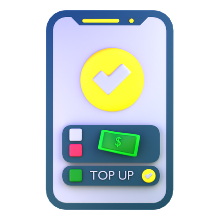 残高を補充する  3D Icon