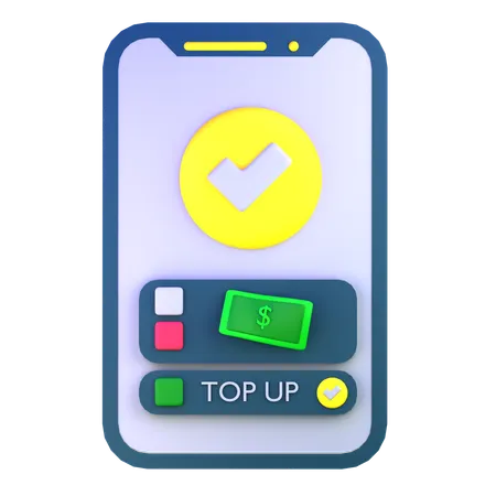 残高を補充する  3D Icon