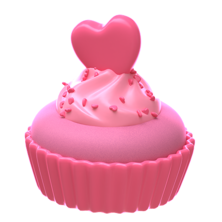 Topo de cupcake com amor  3D Icon