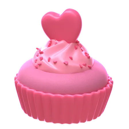 Topo de cupcake com amor  3D Icon