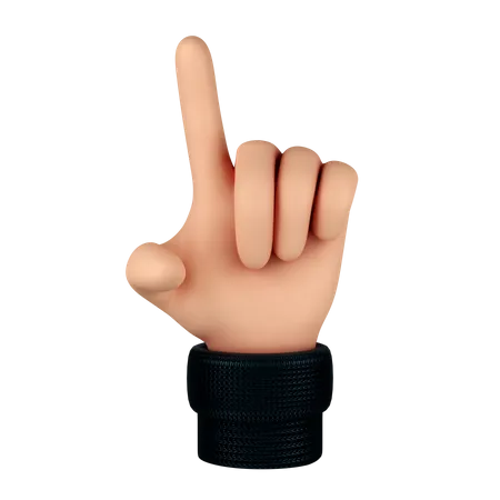 Toque el gesto de la mano  3D Illustration
