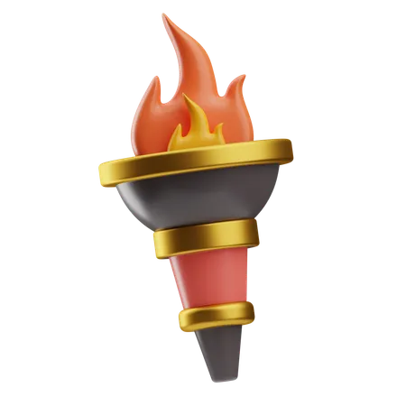 Torch Light  3D Icon