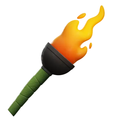 Torche en bambou  3D Icon