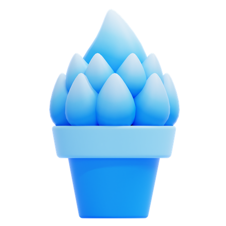 Torche bleue  3D Icon