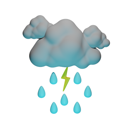 Clima de tormenta  3D Icon