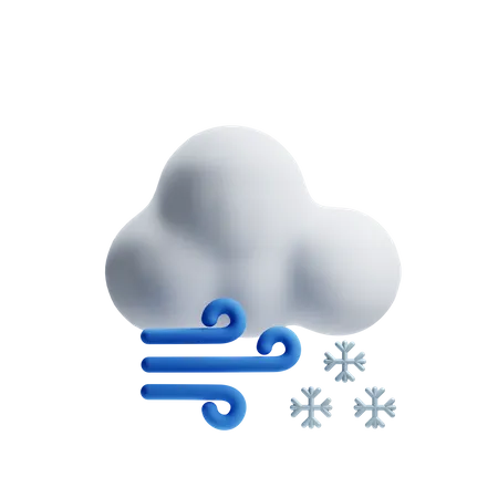 Tormenta de nieve  3D Icon